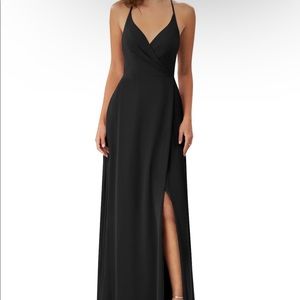 Azazie Black A8 Davis Bridesmaid Dress
